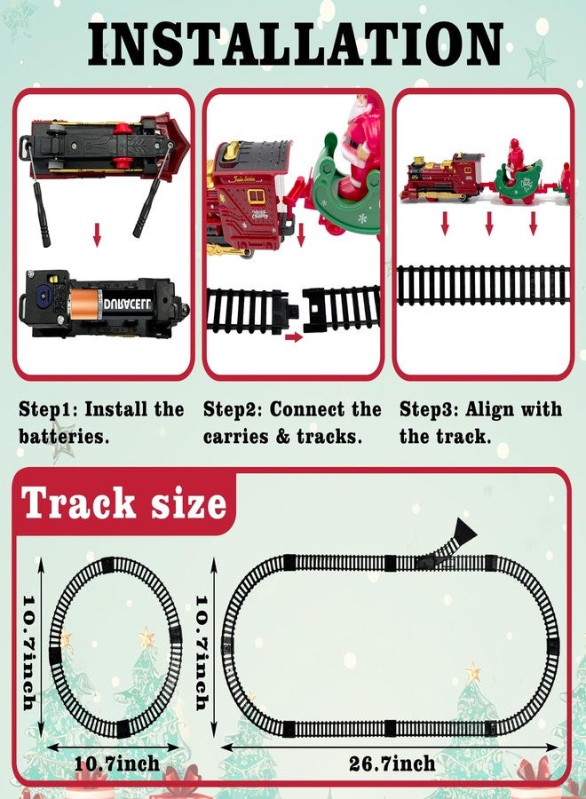 Dkomekii Mini Christmas Train Set Santa Trains - Image 3